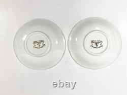 7x Gustavsberg Willhem Kage Ambassador Gold Coffee Demitasse Cups & Saucers