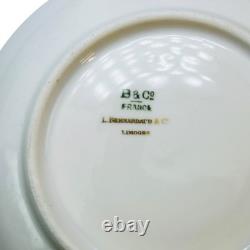 8 Bernardaud Limoges France Demitasse Cups & Saucers White Gold Leaf Encrusted