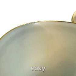 8 Bernardaud Limoges France Demitasse Cups & Saucers White Gold Leaf Encrusted