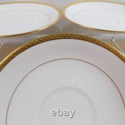 8 Lenox Cups & Saucers X1620/E81H Bailey Banks & Biddle White Gold Edge VGC