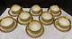 8 Lenox Lowell Footed Cups & Saucers P-67 Gold Band Presidential Usa 1st Quality