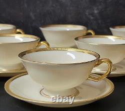 8 Lenox Tuxedo Cups and 8 Saucers
