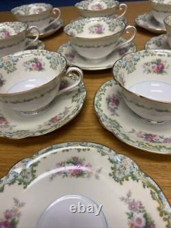 (8 Sets & More) of Antique Noritake Luxoria Footed Cups and Saucers withGold Trim