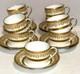 9 Charles Field Haviland Limoges Arizona Gold 2 Cups & Saucers