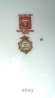 9 Charles Field Haviland LIMOGES ARIZONA GOLD 2 CUPS & SAUCERS