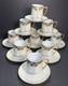 9 Sets Imperial Austria Antoinette Chocolate/ Demitasse Cups & Saucers Gold Gilt