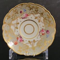ANTIQUE Alcock 717 Hand Painted Floral Gold Tea Cup Coffee Cup & Saucer