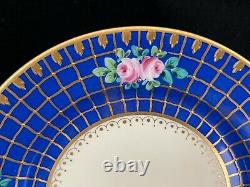 ANTIQUE FRANZISKA HIRSCH painted DRESDEN GOLD ENCRUSTED CUP SAUCER PLATE TRIO