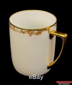 ANT Chocolate Pot Set Cups Saucer MZ Austria JHR Royal Porcelain Gold Floral L5Y