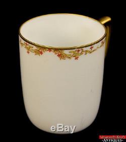 ANT Chocolate Pot Set Cups Saucer MZ Austria JHR Royal Porcelain Gold Floral L5Y