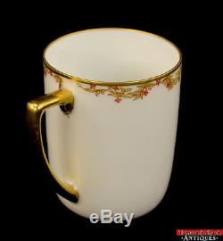 ANT Chocolate Pot Set Cups Saucer MZ Austria JHR Royal Porcelain Gold Floral L5Y