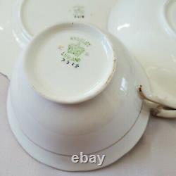 AYNSLEY 3318 Pattern Trio Set Cup Saucer Pink Roses Swag Bow Tie Gold Trim