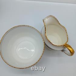 AYNSLEY Antique C. 1900 Cobalt Blue & Gold Border 39 Pcs Tea Set For 9 12
