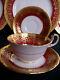 Aynsley Kenilworth Red #7023 (1930's)- Cup & Saucer (s)- Encrusted Gilt! Rare