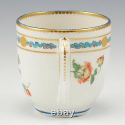 A Chelsea Gold Anchor Period Porcelain Coffee Cup and Saucer c1765