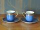 A Pair Of Vintage/ Antique Royal Doulton Small Demitasse Cups & Saucers