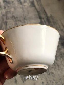 A Sevres Napoleon III porcelain cup and saucer 19th C #6