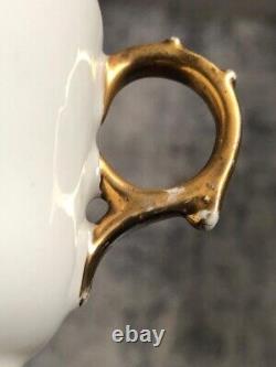 A Sevres Napoleon III porcelain cup and saucer 19th C #6