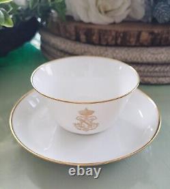 A Sevres Napoleon III porcelain cup and saucer 19th Century