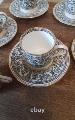 A Vintage Set Of Six Wedgewood Florentine Cups & Saucers