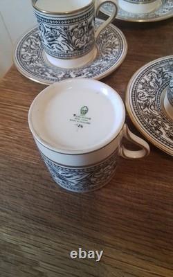 A Vintage Set Of Six Wedgewood Florentine Cups & Saucers