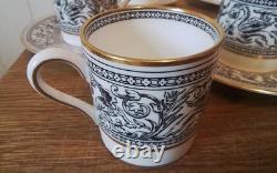 A Vintage Set Of Six Wedgewood Florentine Cups & Saucers