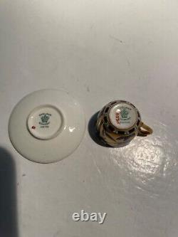 A fabulous BLUEBIRD Gold and Cobalt Blue Coalport Miniture Cup & Saucer