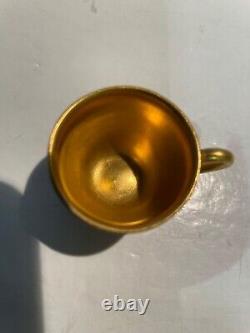 A fabulous BLUEBIRD Gold and Cobalt Blue Coalport Miniture Cup & Saucer