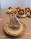 A Stunning Tea Set Including Cups And Saucers With A Luxurious Gold Finish. The