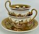 Antiquetea + Coffee Cup & Saucertrionantgarwcoalportc1820gold Gilt#840