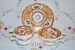 Antique 1815 Royal Fluted Old English Porcelain Yates Coalport True Trio Tea Cup