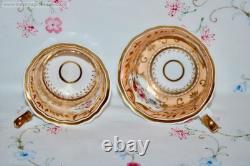 Antique 1815 Royal Fluted Old English Porcelain Yates Coalport True Trio Tea Cup