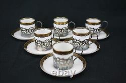 Antique(1891-1920)Bishop & Stonier EPNS/Porcelain Espresso Set, Exquisite, Rare