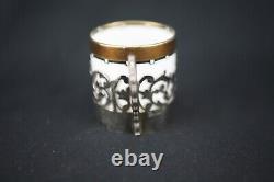 Antique(1891-1920)Bishop & Stonier EPNS/Porcelain Espresso Set, Exquisite, Rare
