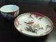 Antique 18 Th Meissen Cup & Saucer Decorated With Polychrome & Gold Birds