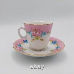 Antique 4 Vieux Paris Old Paris Hand Painted Floral Gilt Gold Cup & Saucer Set