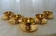 Antique 5 T&v Limoges Chryso Ceramics Mat Healey Gold-tone Demi Cups & Saucers