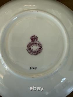 Antique Adderley Bone China Pink Gold Tea Cups Saucers Cottagecore Set