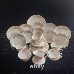 Antique Aynsley Fine Bone China Tea Set Roses Gold Trim Teacups & Saucers