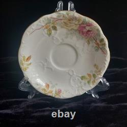 Antique Aynsley Fine Bone China Tea Set Roses Gold Trim Teacups & Saucers