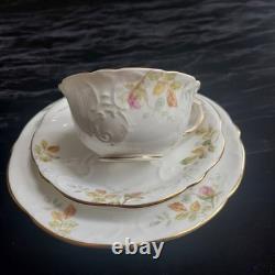 Antique Aynsley Fine Bone China Tea Set Roses Gold Trim Teacups & Saucers