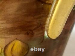 Antique Aynsley Golden Orchard Handpainted Fruit Coffee Pot/5 Cups&Saucers/C&S