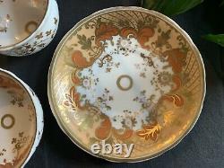 Antique Bone China Ridgway Gold True Trio Tea Coffee Cup Saucer C. 1832 Beautiful