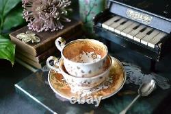 Antique Bone China Ridgway Gold True Trio Tea Coffee Cup Saucer C. 1832 Beautiful