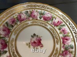 Antique Cauldon Ltd. Roses Gold 4288 Cup Saucer Circa 1905-1920 England EUC