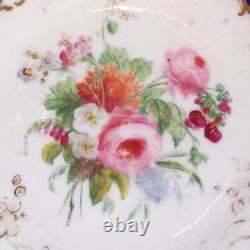 Antique Coalport 2 cups and 2 saucers in the Adelaide shape (c. 1820)