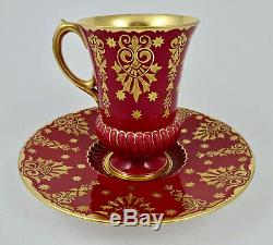 Antique Coalport Chocolate Cup & Saucer