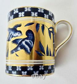 Antique Coalport Demitasse Cup & Saucer, Blue Birds