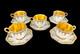 Antique Coalport Gold & White Demitasse Cups & Saucers Ovington Bros. Set Of 5