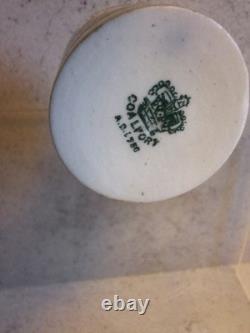 Antique Coalport Porcelain Mini Demitasse Cup And Saucer Floral Gilded c1891s